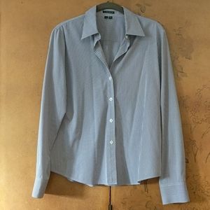 Theory M Fitted Stretch Cotton Button Down